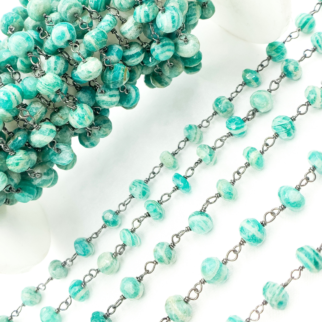 Amazonite Oxidized Wire Chain