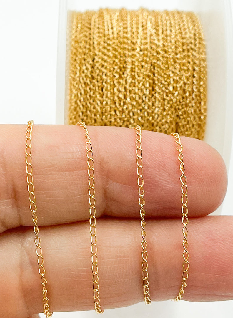 14k Gold Filled Curb Chain. 1020CGF