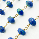 Load image into Gallery viewer, Azurite Malachite Gold Plated Wire Chain. AZM1
