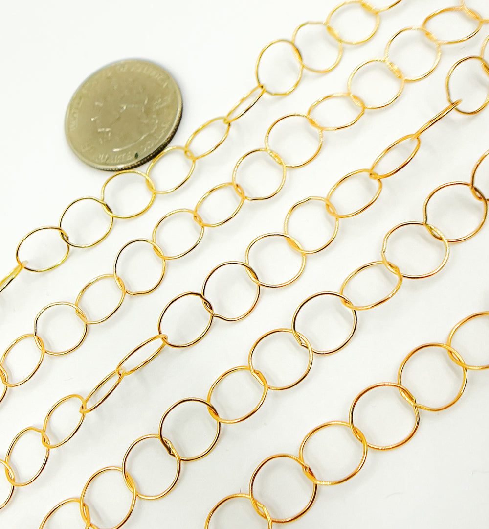 14K Gold Filled Round Link Chain. 693GF