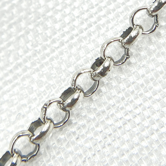 Oxidized Sterling Silver Rolo Chain