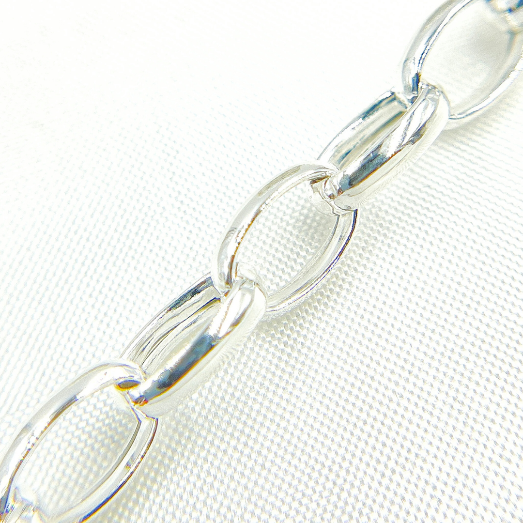 925 Sterling Silver Gold Plated Oval Link Chain. V22SS