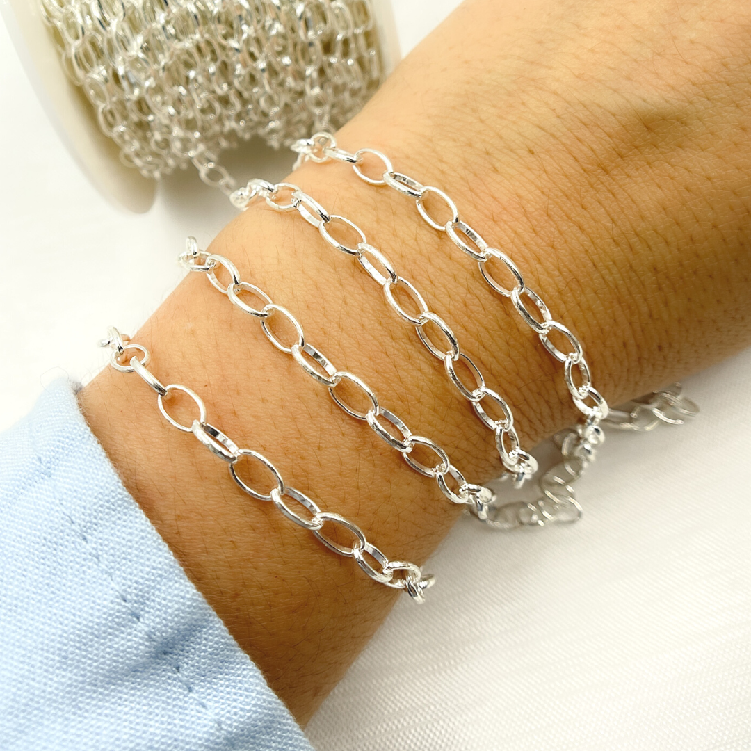 Sterling Silver Smooth Oval Link Chain