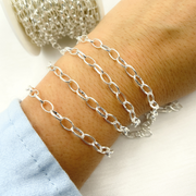 Sterling Silver Smooth Oval Link Chain