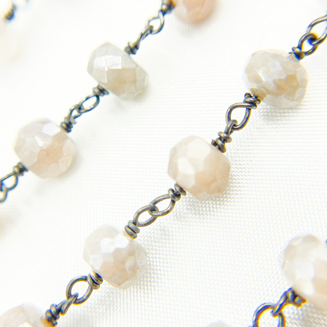 Coated Siloni Moonstone Oxidized Wire Chain.
