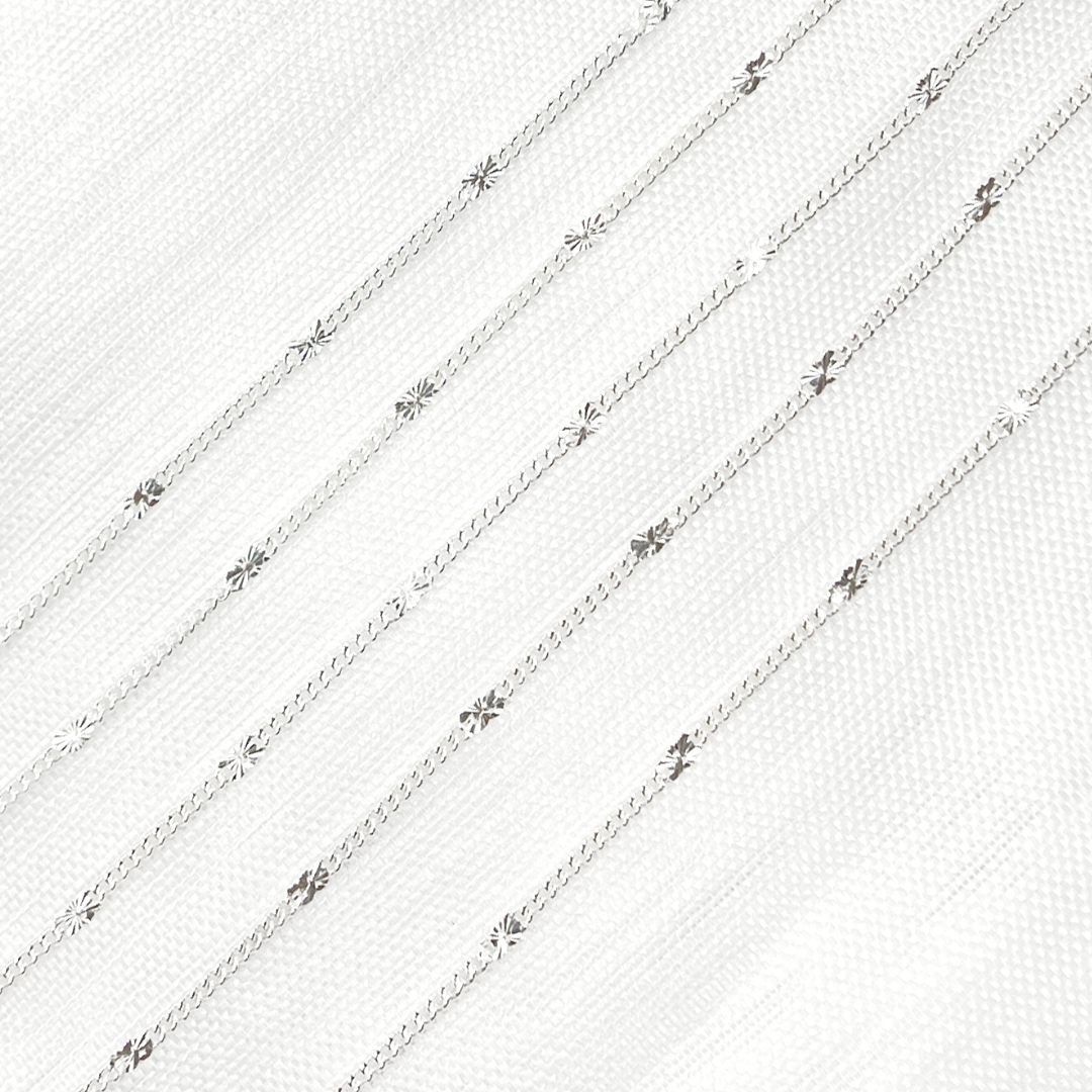 925 Sterling Silver Satellite Curb Link Chain