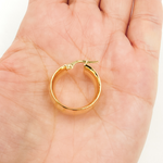 Load image into Gallery viewer, GER88. 14K Solid Gold Hammered Hoop Earrings
