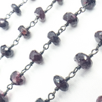 Load image into Gallery viewer, Garnet Oxidized Wire Chain. GAR16
