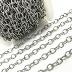 Load image into Gallery viewer, Oxidized 925 Sterling Silver Twisted Round Link Chain. 194OX
