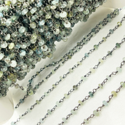 Moss Aquamarine Oxidized Wire Chain