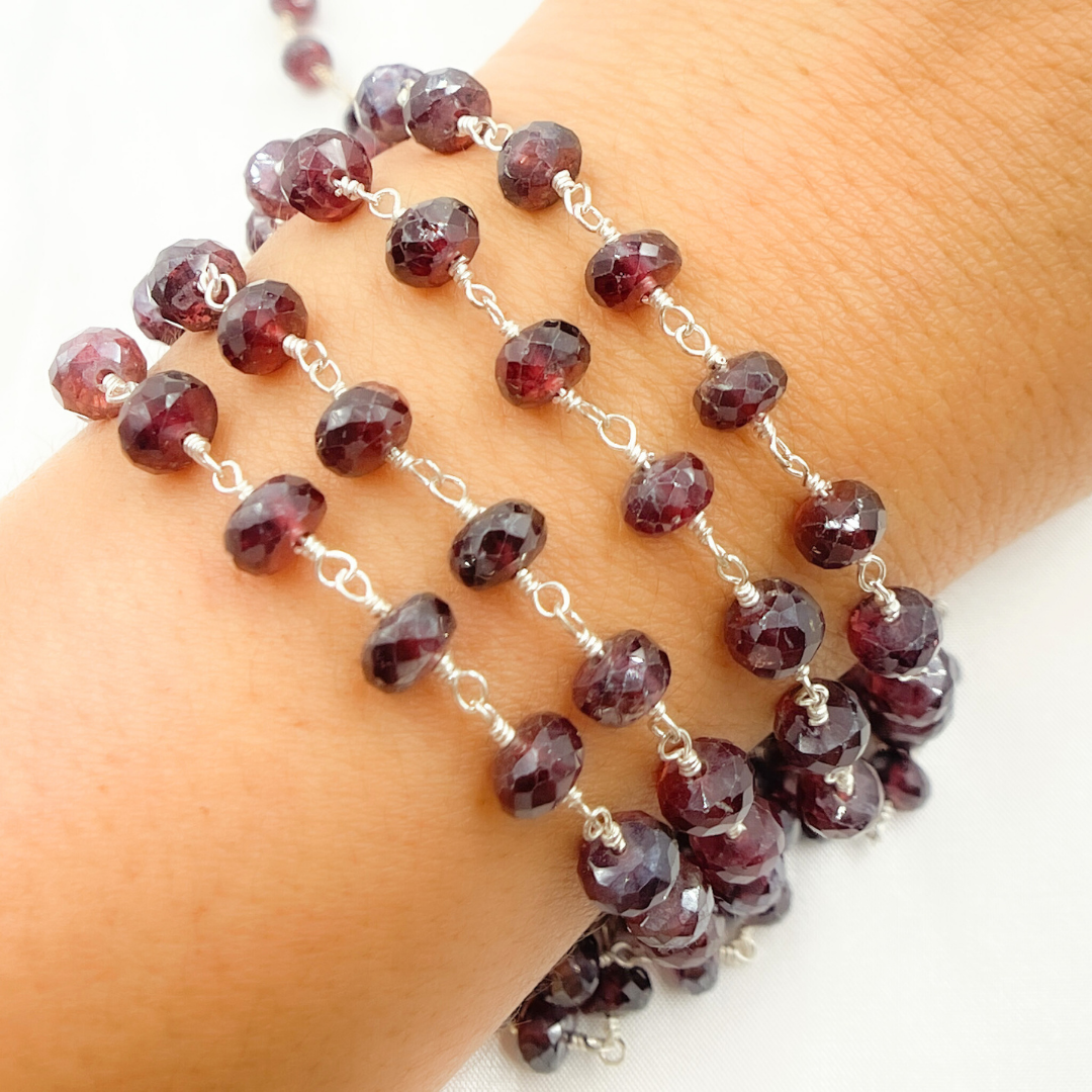 Coated Garnet Wire Chain. GAR20