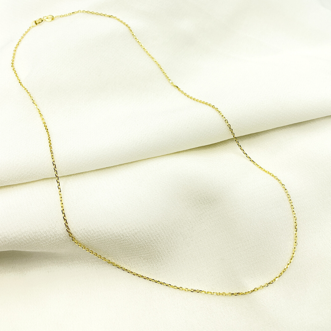 035R01T5. 14K Solid Gold Cable Chain