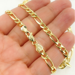 Load image into Gallery viewer, 120GA3BGT2A8L001. 14k Solid Yellow Gold Flat Figaro Chain
