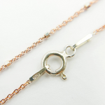 Load image into Gallery viewer, Z36RGSF. Sterling Silver Rose Satellite Chain with Silver Cube
