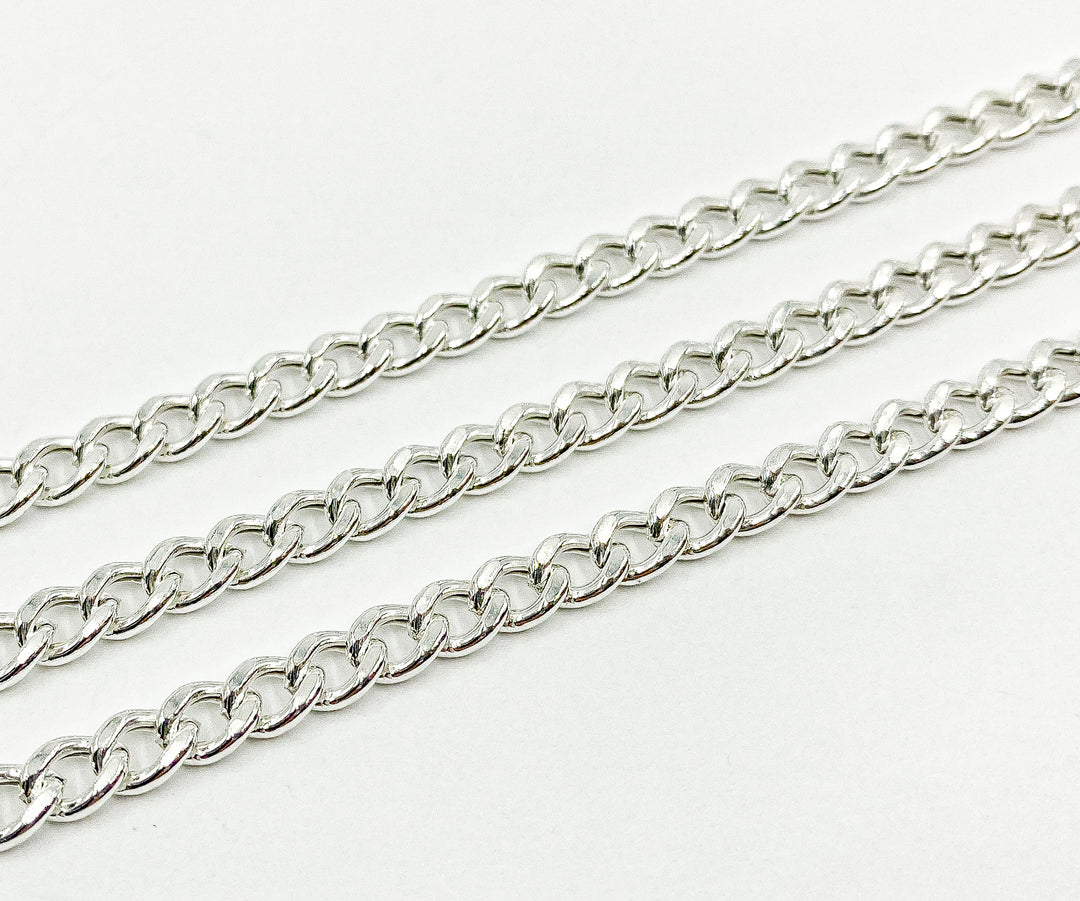 925 Sterling Silver Curb Chain. V44SS