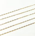 Load image into Gallery viewer, 14k Gold Filled 2.3x1.2mm Flat Link Cable Chain. 1218DFGF
