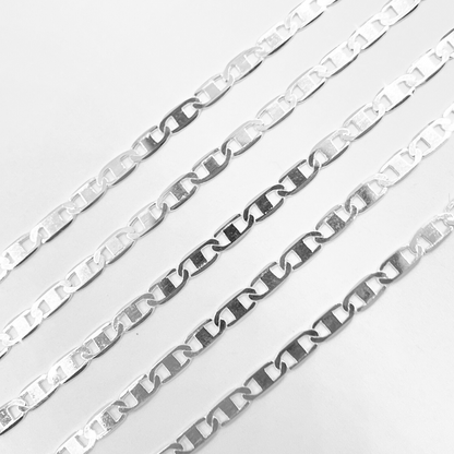 925 Sterling Silver Flat Marina Chain.