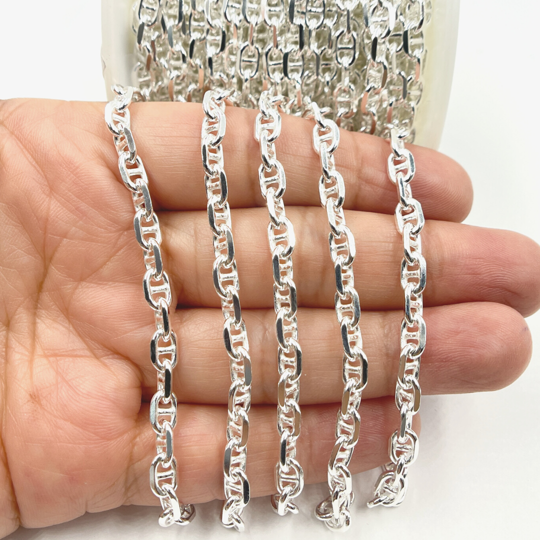 925 Sterling Silver Diamond Cut Marina Chain. Y10SS