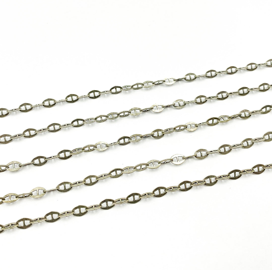 Oxidized 925 Sterling Silver Marina Chain. Z51OX