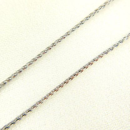 14K Solid White Gold Wheat Chain
