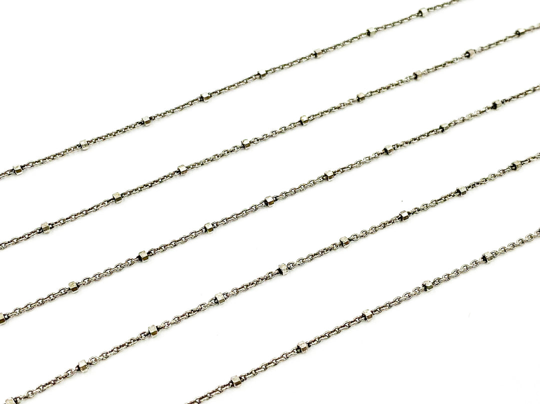 Oxidized 925 Sterling Silver Satellite Chain. Z36OX