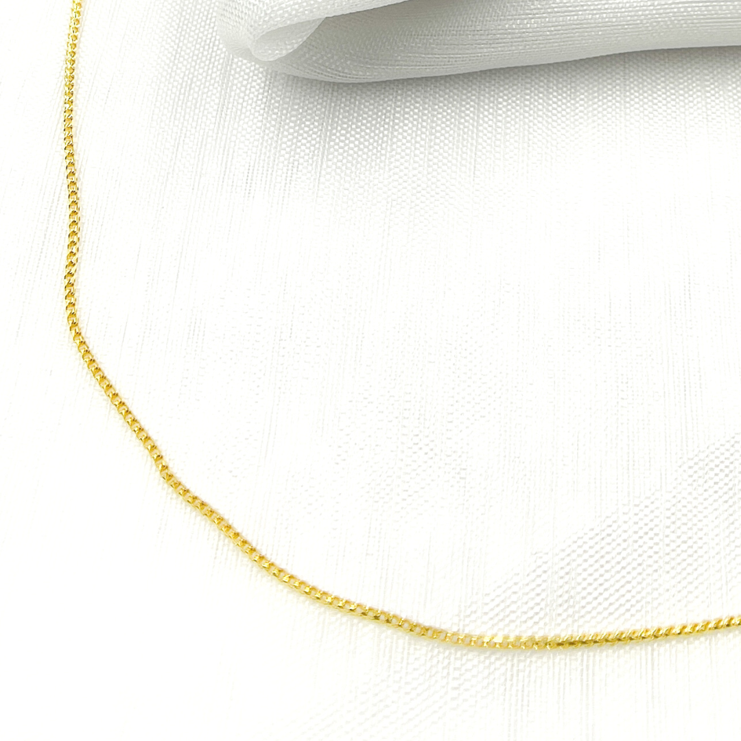 040FRDT. 14K Solid Gold Wheat Chain