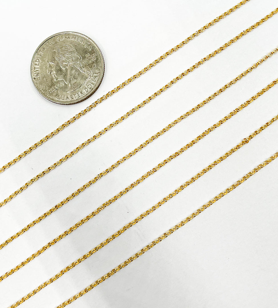 14K Gold Filled Chain Round Link. 441GF