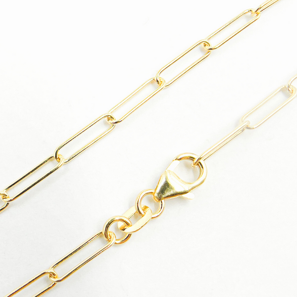Solid Gold Paperclip Chain