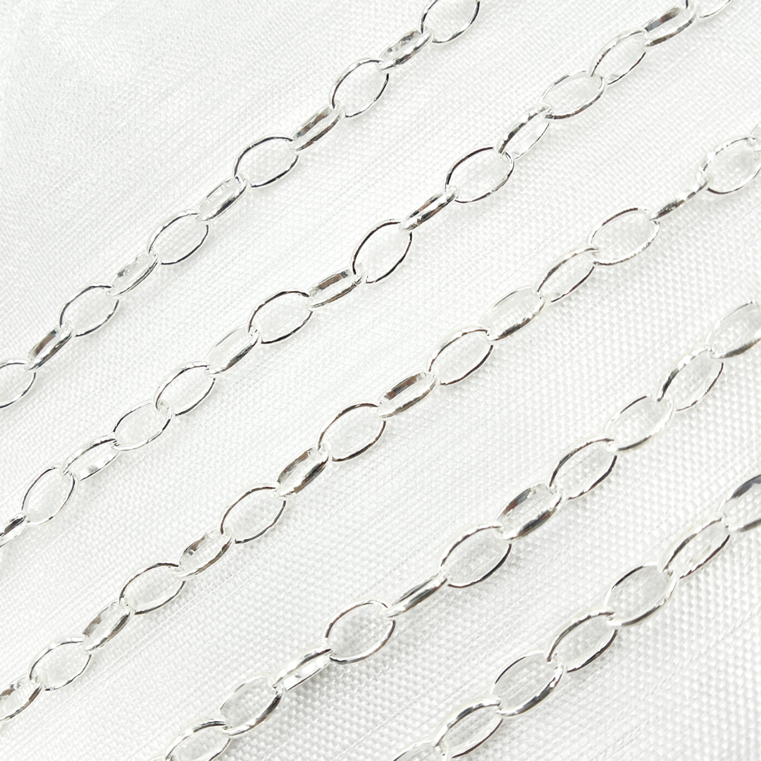 Sterling Silver Smooth Oval Link Chain