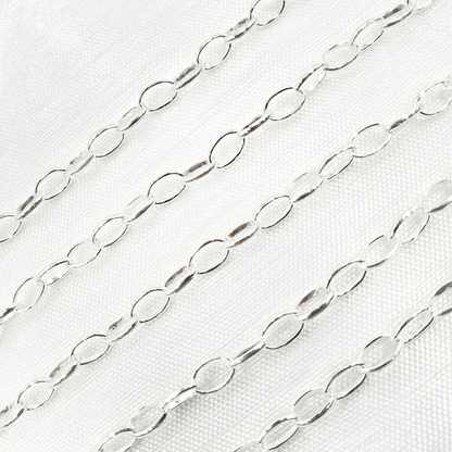 Sterling Silver Smooth Oval Link Chain