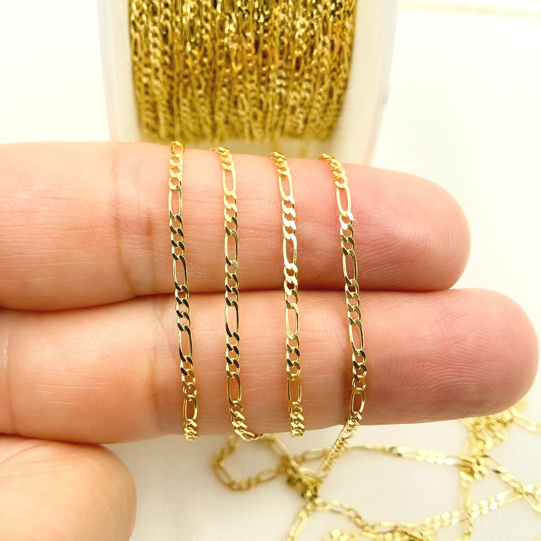 040GA3BGT2A8L001byFt. 14K Solid Yellow Gold Figaro Link Chain