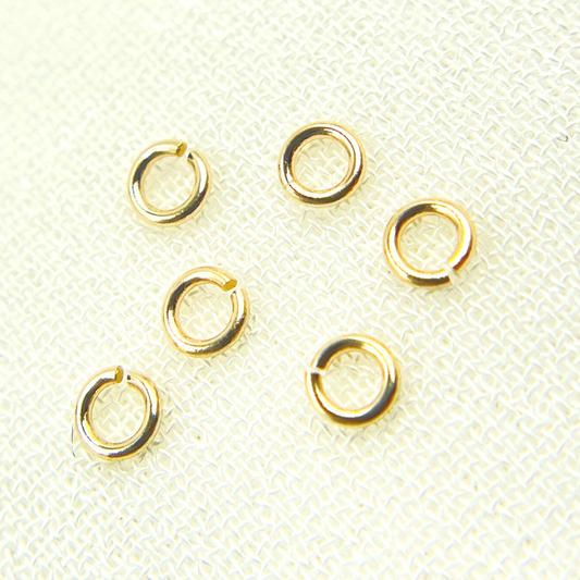 14K Solid Yellow Gold Open Jump Ring 24ga 2.5mm
