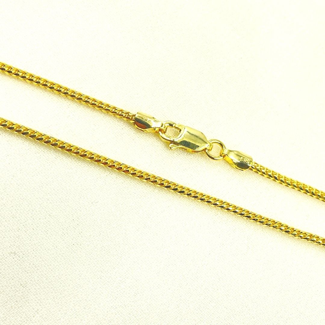 050FRFDT. 14K Solid Yellow Gold Fox Tail Chain