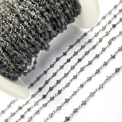 Black Moonstone Wire Chain