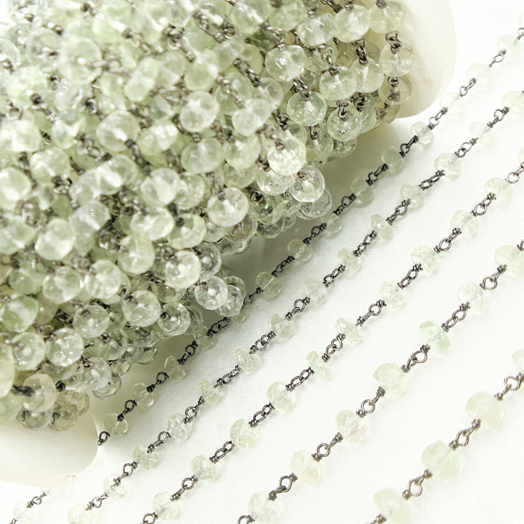 Green Amethyst Oxidized Wire Chain