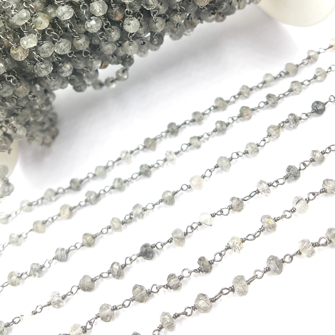 Black Rutile Wire Chain