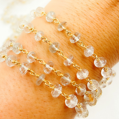 Imperial Topaz Gold Plated Wire Chain.