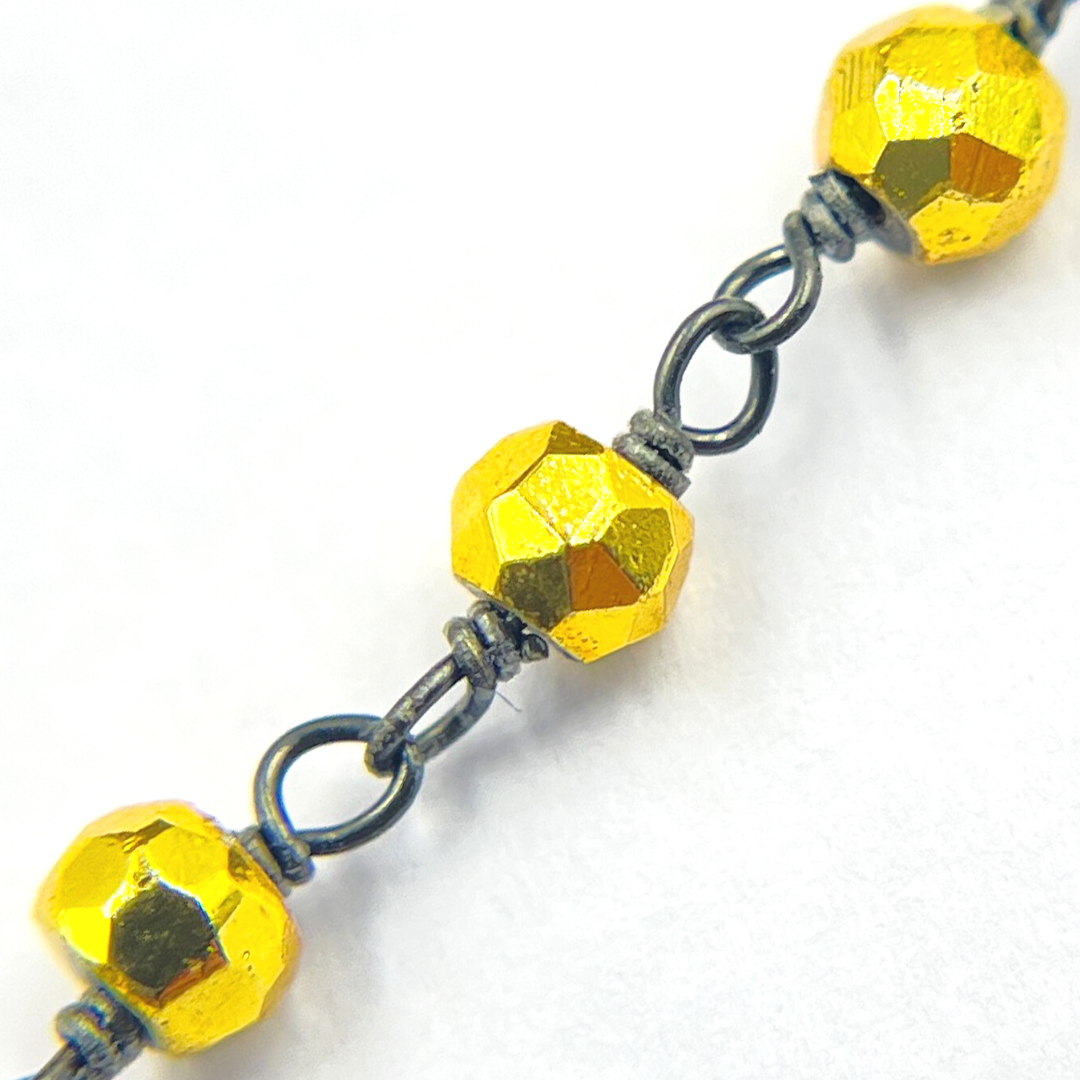 Gold Coated Pyrite Wire Chain