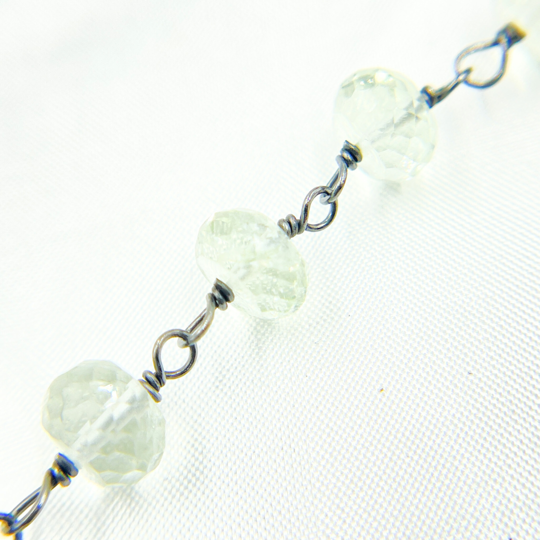 Green Amethyst Oxidized Wire Chain
