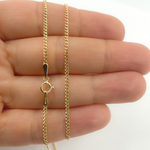 Load image into Gallery viewer, 14K Solid Gold Flat Curb Necklace