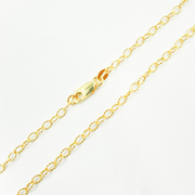 14K Solid Gold Hammered Cable Necklace.