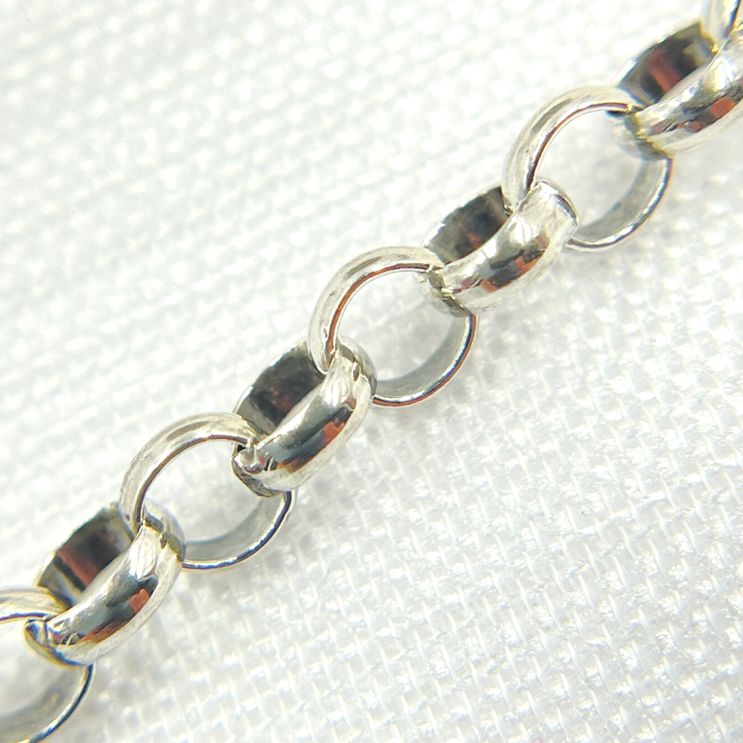 V102OX. Oxidized Sterling Silver Rolo Chain