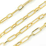 Load image into Gallery viewer, Gold Plated 925 Sterling Silver Flat Paper Clip Chain. V139GP
