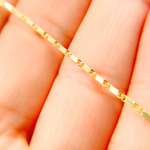 Load image into Gallery viewer, 035LURBRT4C7. 14K Solid Gold Bars Chain
