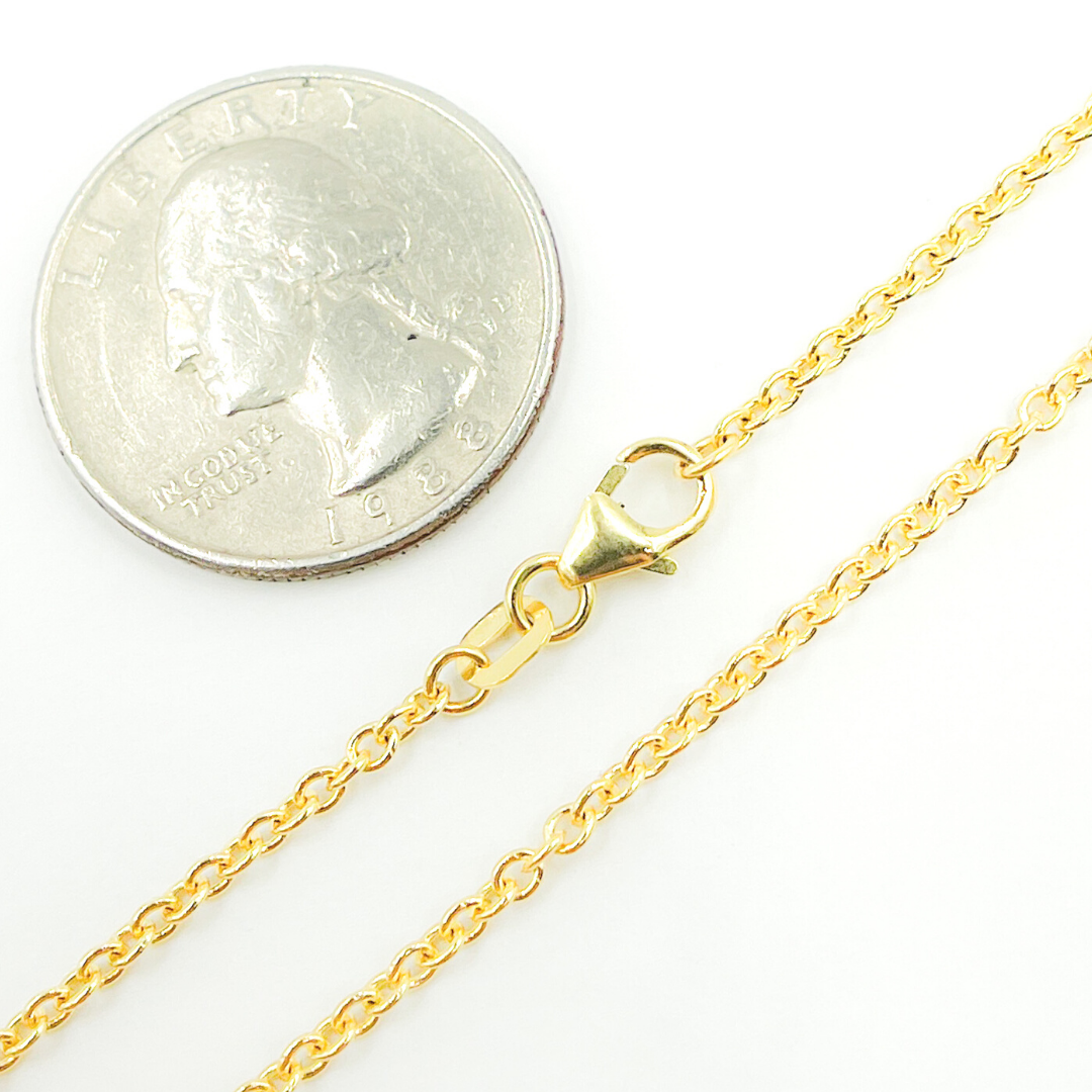 14K Solid Gold Cable Chain